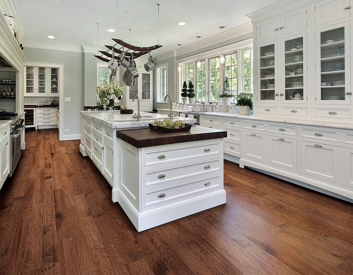 Aspen Grove 21061 Provincial Hickory 1/2 In. T x 5 In. W x Varying Lengths T & G Hand-Sculpted Engineered Hardwood Flooring. 27.5 sf / box