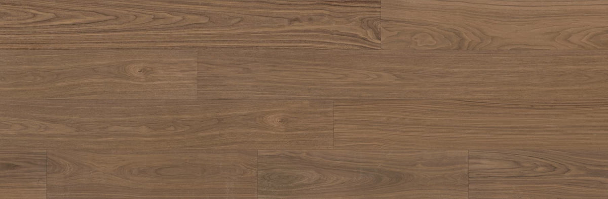 Nearwood Black Collection GA152404 Walnut Reserve 15.5 mm T x 9.05" In W x 74.8" In L AC5 HDF Click-Lock Waterproof Laminate Plank Flooring (28.22 sf / box)
