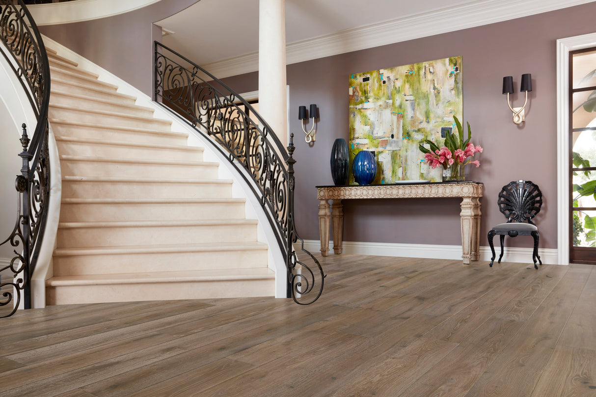 Mediterranean French Oak MCPI715LCF Positano 9/16" In T x 8" In W x Random Lengths 4mm T&G Engineered Hardwood Flooring (25.07 sf / box)