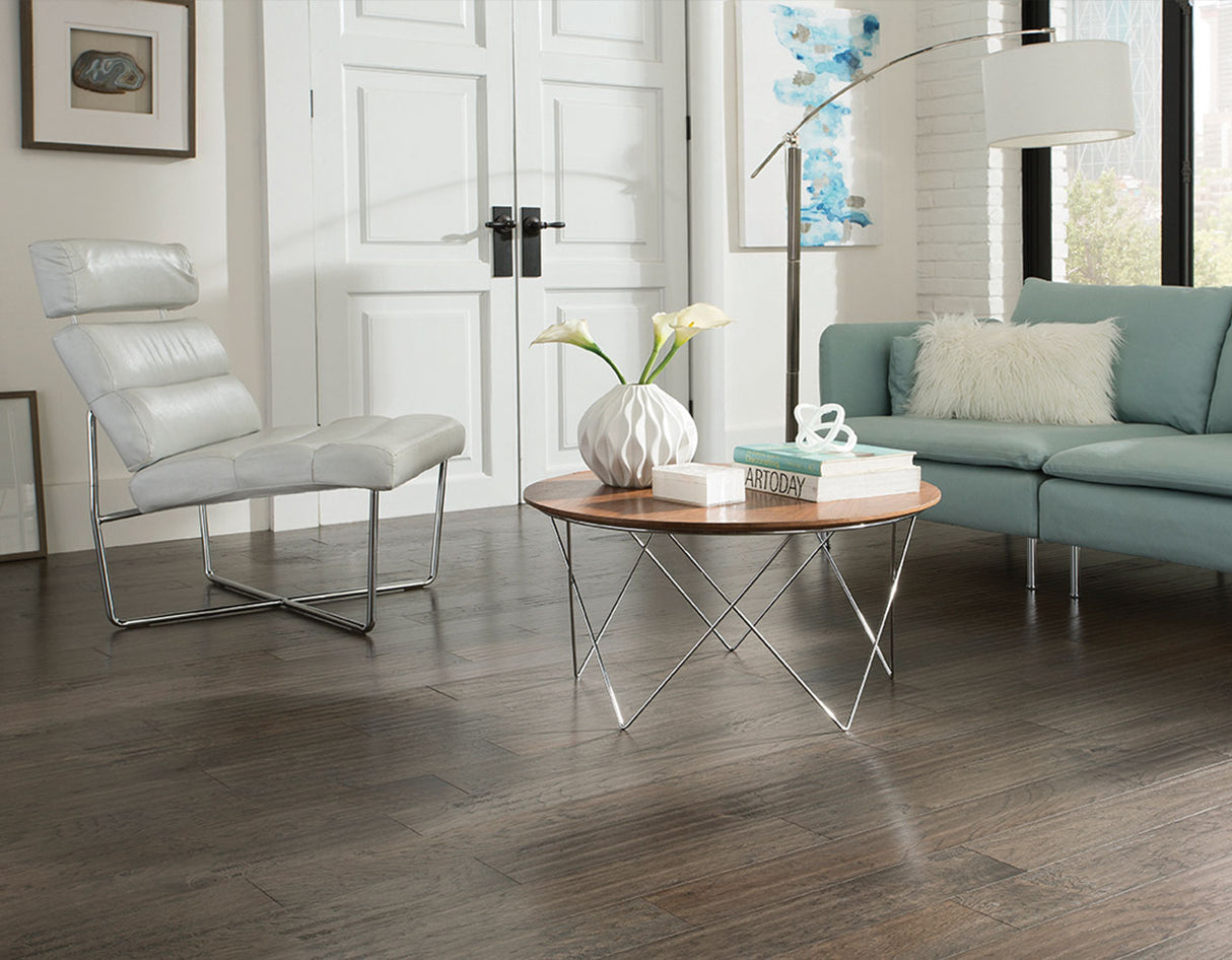 Aspen Grove 21062 Granite Hickory 1/2 In. T x 5 In. W x Varying Lengths T & G Hand-Sculpted Engineered Hardwood Flooring. 27.5 sf / box