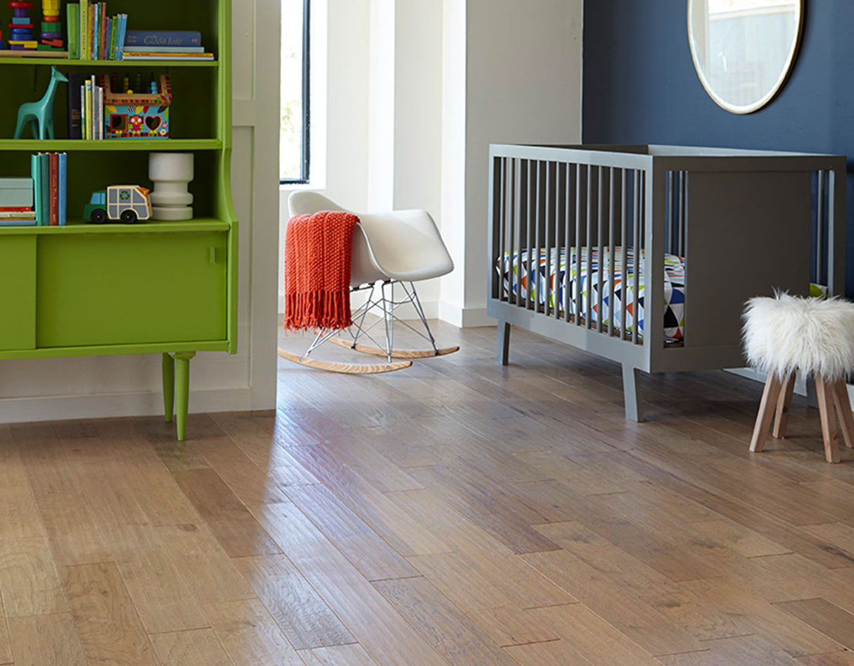 Aspen Grove 23583 Stone Hickory 1/2 In. T x 5 In. W x Varying Lengths T & G Hand-Sculpted Engineered Hardwood Flooring. 27.5 sf / box