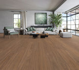 Nearwood Black Collection GA152404 Walnut Reserve 15.5 mm T x 9.05" In W x 74.8" In L AC5 HDF Click-Lock Waterproof Laminate Plank Flooring (28.22 sf / box)