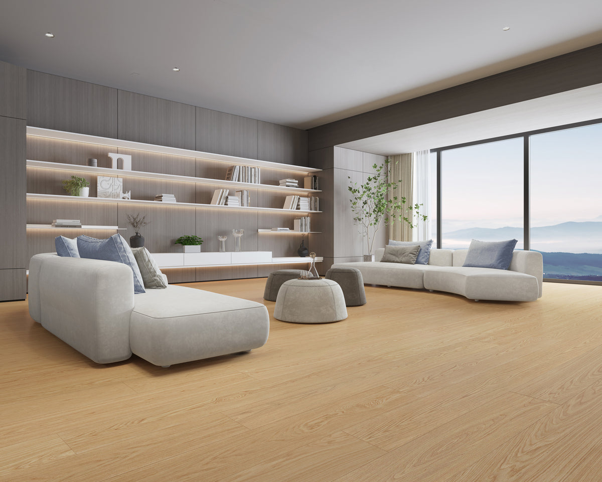 Nearwood Black Collection GA152405 Helios 15.5 mm T x 9.05" In W x 74.8" In L AC5 HDF Click-Lock Waterproof Laminate Plank Flooring (28.22 sf / box)