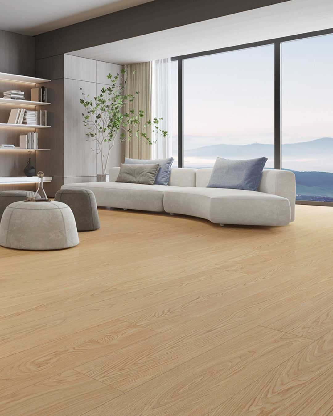 Nearwood Black Collection GA152405 Helios 15.5 mm T x 9.05" In W x 74.8" In L AC5 HDF Click-Lock Waterproof Laminate Plank Flooring (28.22 sf / box)