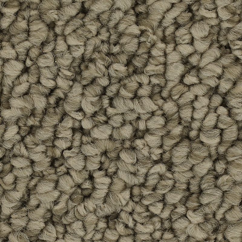 Cozy Classic 829 Taupe Whisper 25 oz. Polyester Everstrand Loop Indoor Carpet Flooring 12' Feet Wide (9 sf / yd)
