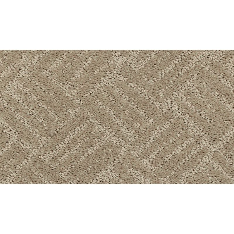 Impressive Edge 512 Champagne 40 oz. Triexta Smartstrand Pattern Indoor Carpet Flooring 12' Feet Wide (9 sf / yd)