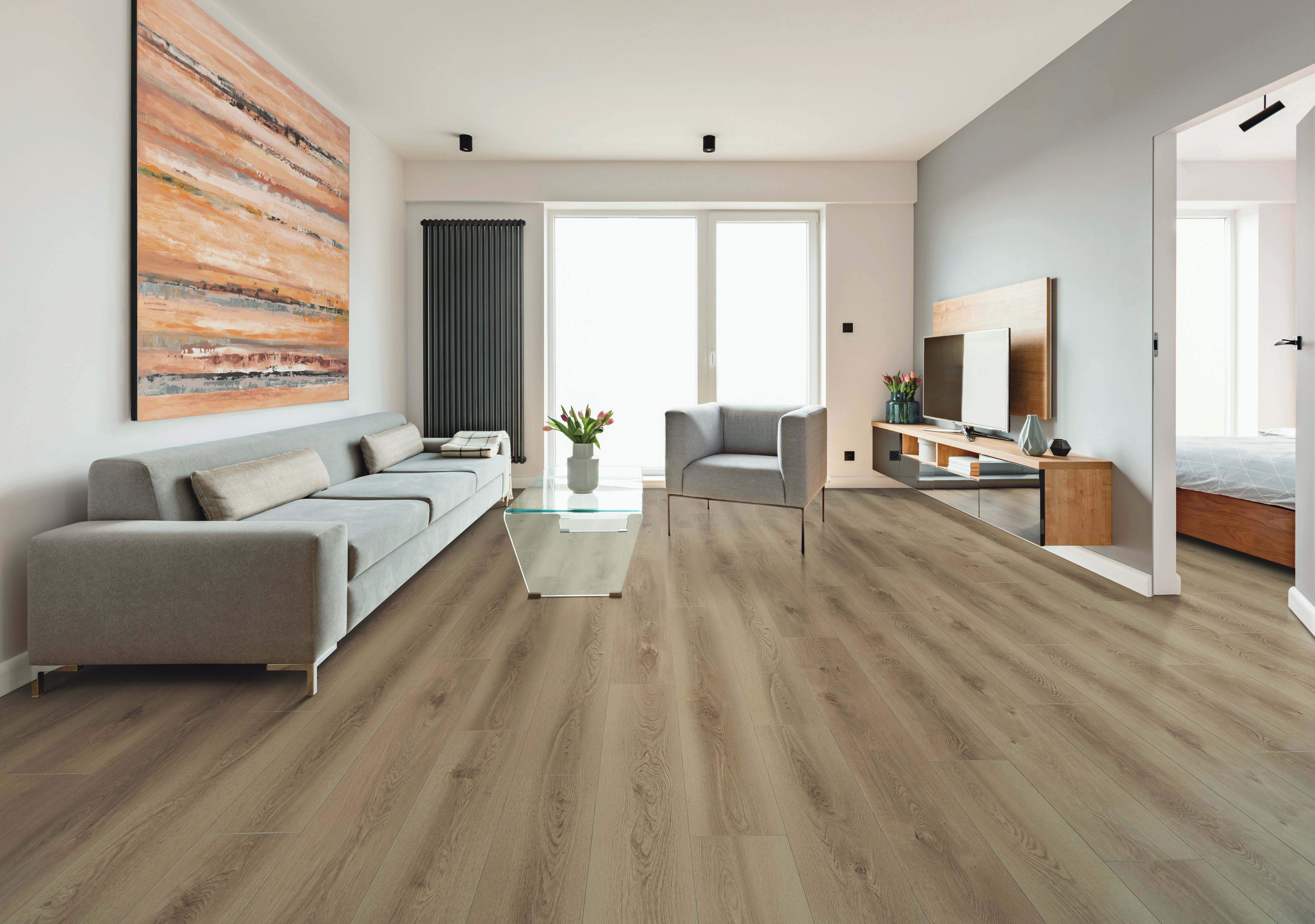 Rosun Floor Lavie L Series L-06 Golden Oak Laminate Plank