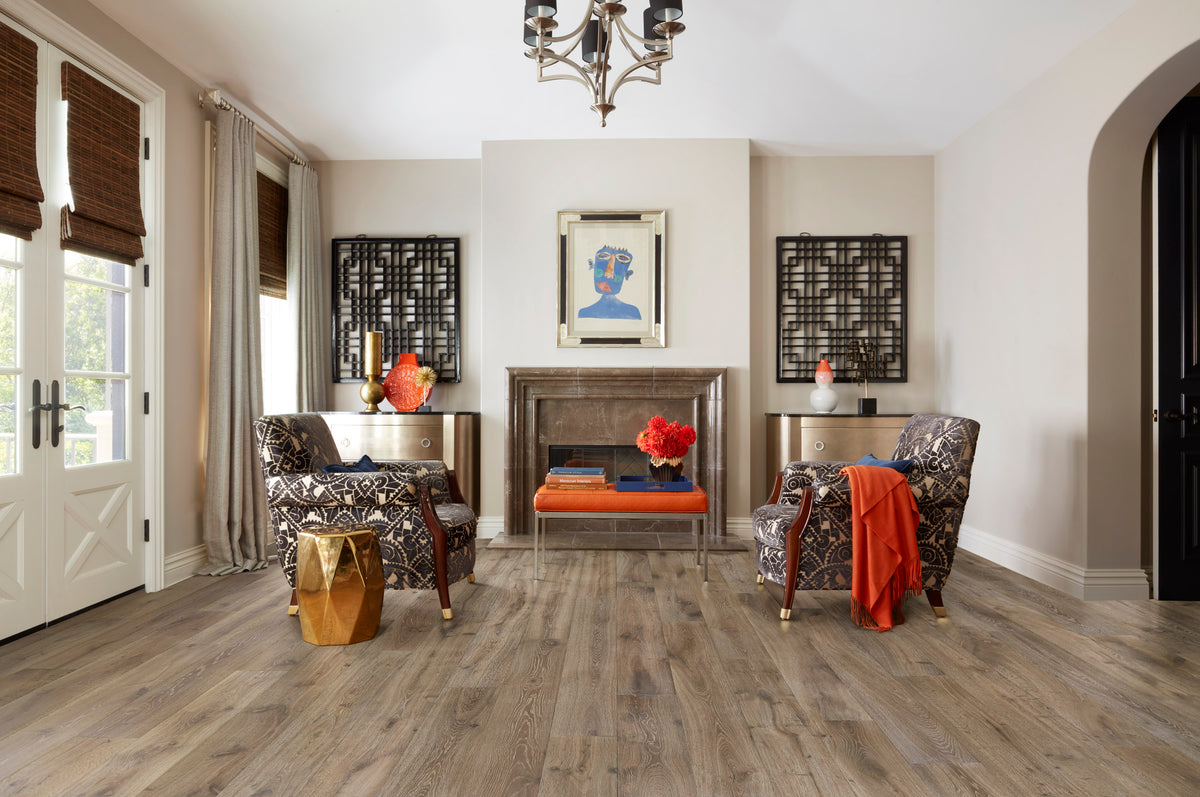 Mediterranean French Oak MCCA708LCF Calabria 9/16" In T x 8" In W x Random Lengths 4mm T&G Engineered Hardwood Flooring (25.07 sf / box)