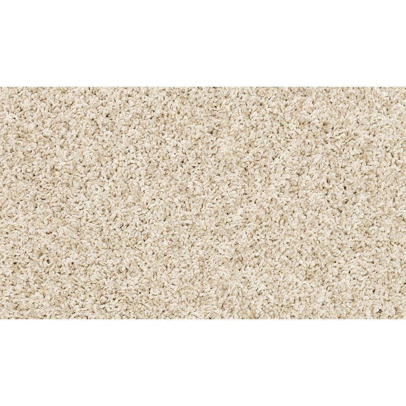 Raise The Woof II 702 Frosted Almond 53 oz. Polyester Everstrand Texture Indoor Carpet Flooring 12' Feet Wide (9 sf / yd)