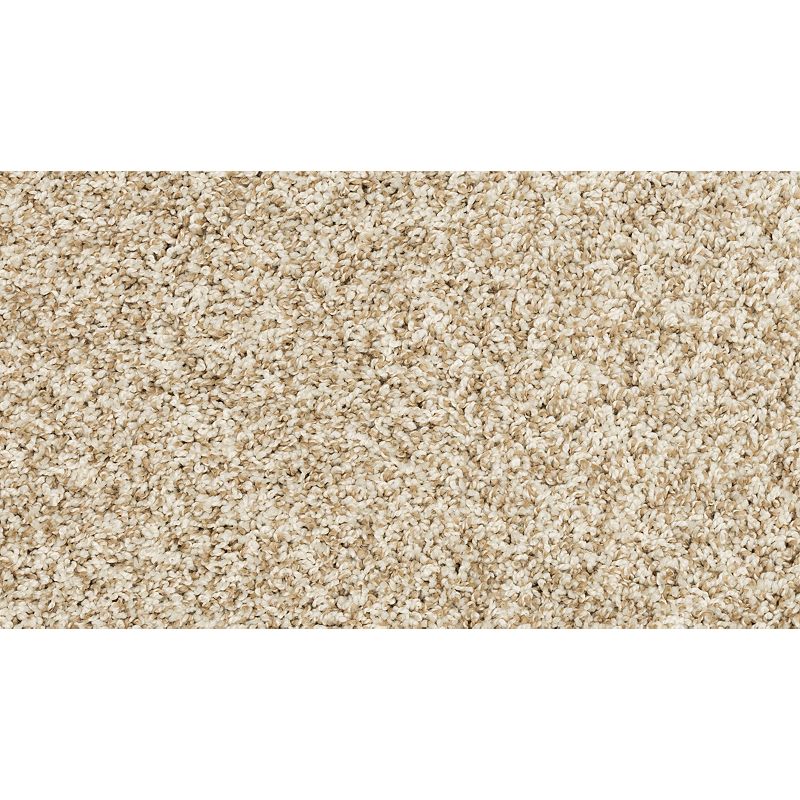 Raise The Woof II 707 Coconut 53 oz. Polyester Everstrand Texture Indoor Carpet Flooring 12' Feet Wide (9 sf / yd)
