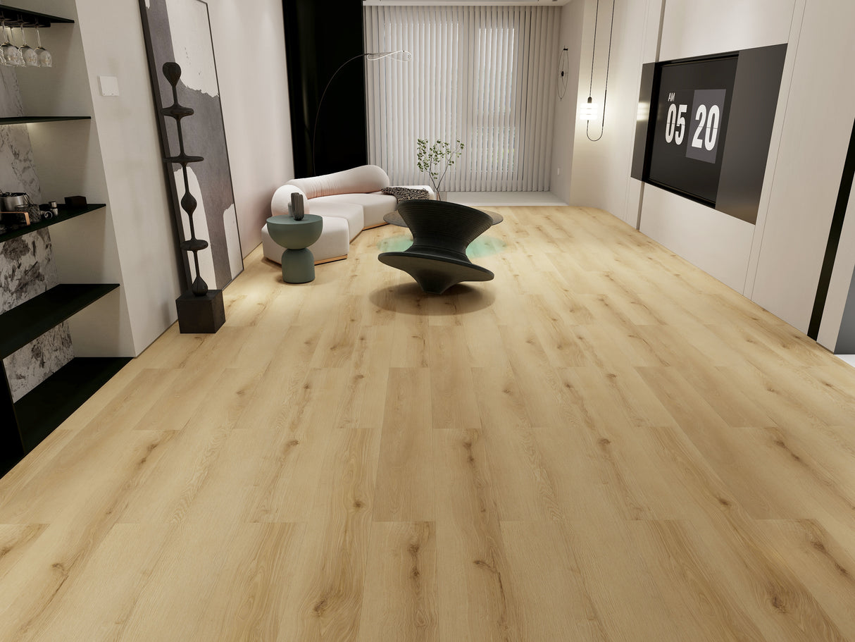 SL Series SL-01 Half Dome 12 mm T x 9.37" In W x 59.6" In L AC4 HDF Click-Lock Waterproof Laminate Plank Flooring (23.29 sf / box)