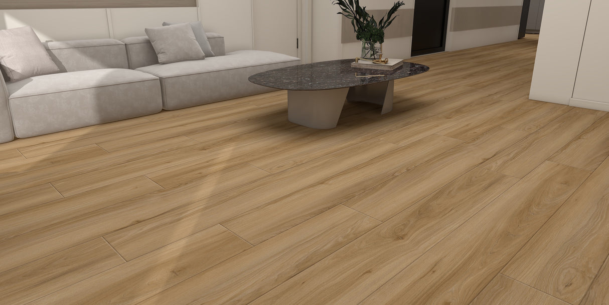 SL Series SL-08 Wash Burns Point 12 mm T x 9.37" In W x 59.6" In L AC4 HDF Click-Lock Waterproof Laminate Plank Flooring (23.29 sf / box)