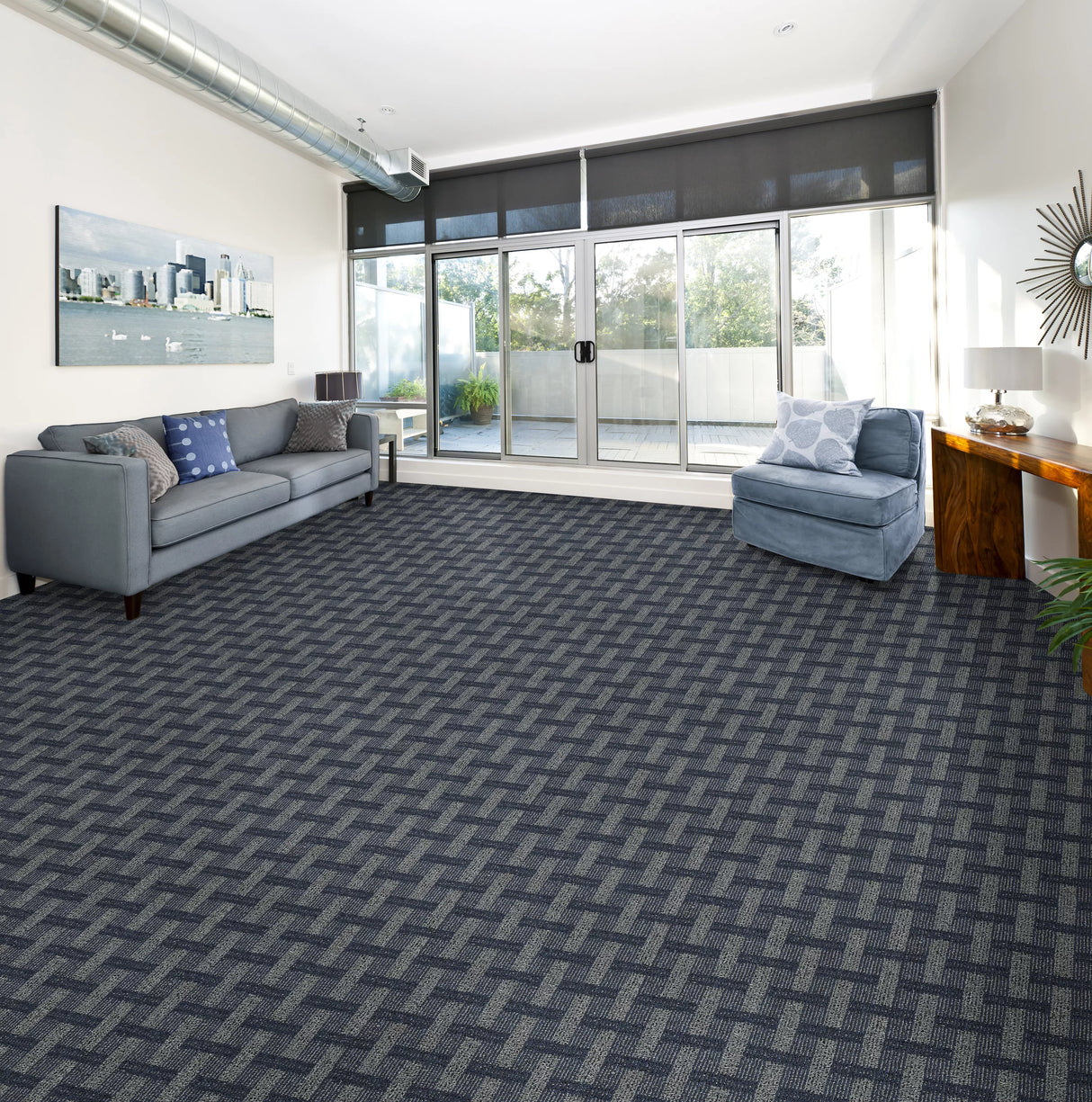 Union Center 997 Upper Westside 20 oz. Polyester EnviroStrand SD Indoor Loop Broadloom Carpet Flooring 12' Feet Wide (9 sf / yd)